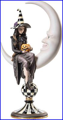 MACKENZIE-CHILDS Resin Witch & Moon Figure, Spellbound MACKENZIE-CHILDS Resin Witch & Moon Figure, Spellbound