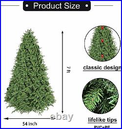 MAKEATREE 7-FT Artificial Christmas Tree with 2121 Tips, Unlit Hinged Spruce Xma