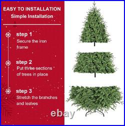 MAKEATREE 7-FT Artificial Christmas Tree with 2121 Tips, Unlit Hinged Spruce Xma