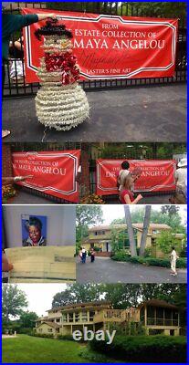 MAYA ANGELOU owned CHRISTMAS SNOWMAN LIGHT UP COLLAPSIBLE Personal Estate