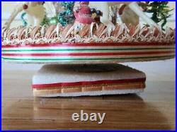 MCM STYROFOAM XMAS CAUROSEL WithRUBBER REINDEER PIPE CLEANER ELVES FOR REPAIR Read