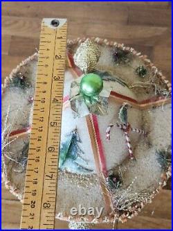 MCM STYROFOAM XMAS CAUROSEL WithRUBBER REINDEER PIPE CLEANER ELVES FOR REPAIR Read