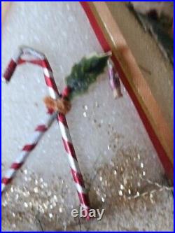 MCM STYROFOAM XMAS CAUROSEL WithRUBBER REINDEER PIPE CLEANER ELVES FOR REPAIR Read