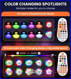 MEIKEE 15W RGB Landscape Lights 12V 24V Low Voltage 12Pack, RGBW