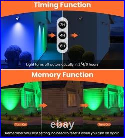 MEIKEE 15W RGB Landscape Lights 12V 24V Low Voltage 12Pack, RGBW