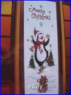 MERRY CHRISTMAS PENGUIN DOOR COVER PANEL CHRISTMAS 30 X 72 NEW IN PKG