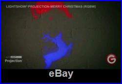 MERRY CHRISTMAS SLEIGH & REINDEER MUTI- LED LIGHTSHOW PROJECTOR OUTDOOR/DECOR