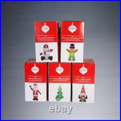 MERRY MOMENTS 4ft INFLATABLE LED GINGERBREAD+SNOWMAN-GNOME-TREE-SANTA XMAS SET