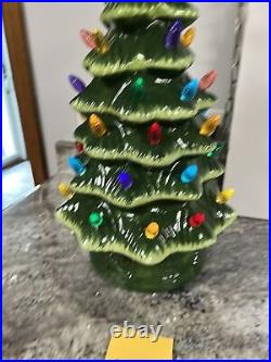 MR CHRISTMAS 21 Music Rare Large Ceramic Christmas Tree Green Limited 0078/2960