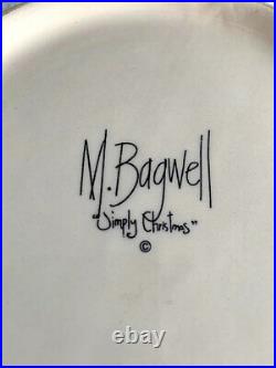 M. Bagwell Simply Christmas Large Flat Rim Serving Bowl 13.6