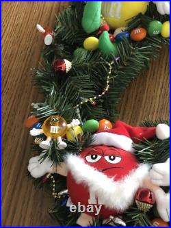 M&M's Christmas Wreath Homemade One of a Kind Req 3 AA Colorful M&M's Christmas Wreath Homemade One of a Kind Req 3 AA Colorful