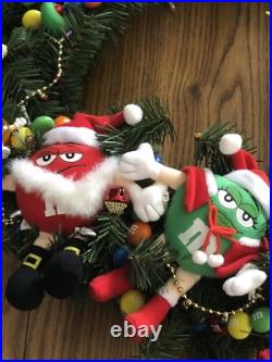 M&M's Christmas Wreath Homemade One of a Kind Req 3 AA Colorful M&M's Christmas Wreath Homemade One of a Kind Req 3 AA Colorful