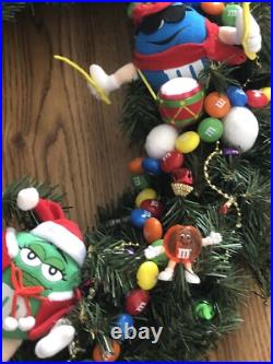 M&M's Christmas Wreath Homemade One of a Kind Req 3 AA Colorful M&M's Christmas Wreath Homemade One of a Kind Req 3 AA Colorful