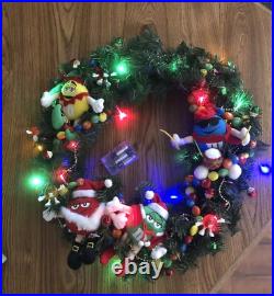 M&M's Christmas Wreath Homemade One of a Kind Req 3 AA Colorful M&M's Christmas Wreath Homemade One of a Kind Req 3 AA Colorful