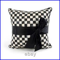 MacKENZIE CHILDS COURTLY CHECK BLACK SASH PILLOW BNWT