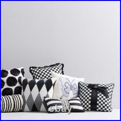 MacKENZIE CHILDS COURTLY CHECK BLACK SASH PILLOW BNWT