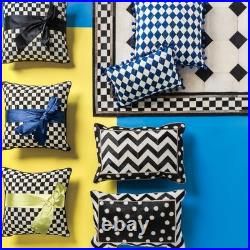 MacKENZIE CHILDS COURTLY CHECK BLACK SASH PILLOW BNWT