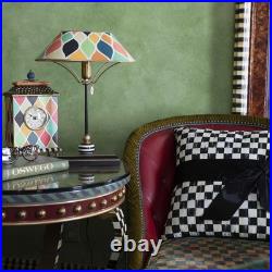 MacKENZIE CHILDS COURTLY CHECK BLACK SASH PILLOW BNWT