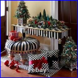 MacKENZIE CHILDS COURTLY CHECK BLACK SASH PILLOW BNWT