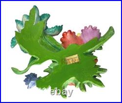 MacKenzie-Childs Aqua Flower Market 3 Candle Holder Centerpiece New No Box