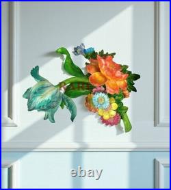 MacKenzie-Childs Blue Flower Market Aqua Wall Art New No Box MacKenzie-Childs Blue Flower Market Aqua Wall Art New No Box