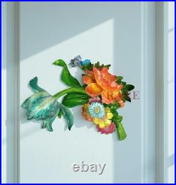 MacKenzie-Childs Blue Flower Market Aqua Wall Art New No Box MacKenzie-Childs Blue Flower Market Aqua Wall Art New No Box