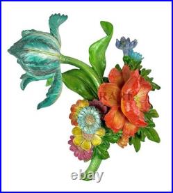 MacKenzie-Childs Blue Flower Market Aqua Wall Art New No Box MacKenzie-Childs Blue Flower Market Aqua Wall Art New No Box