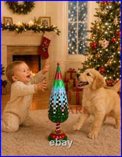 MacKenzie-Childs Courtly Check Fair Isle Tall 20.7 Tree New No Box