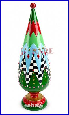 MacKenzie-Childs Courtly Check Fair Isle Tall 20.7 Tree New No Box