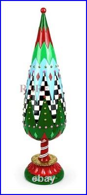 MacKenzie-Childs Courtly Check Fair Isle Tall 20.7 Tree New No Box