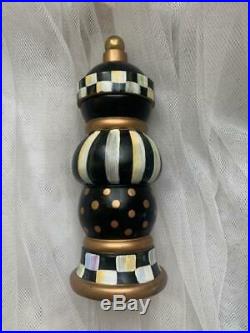 MacKenzie-Childs Courtly Check Pepper MILL / GRINDER 7” 100% AUTHENTIC