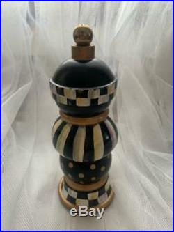 MacKenzie-Childs Courtly Check Pepper MILL / GRINDER 7'' 100% AUTHENTIC