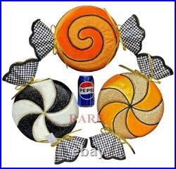 MacKenzie-Childs Courtly Check Trick or Treat Large 3 Plush Candy Hanging Décor