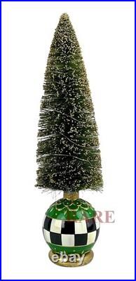 MacKenzie-Childs Emerald Luxe Brush Bottle Illuminated Tree Medium New No Box