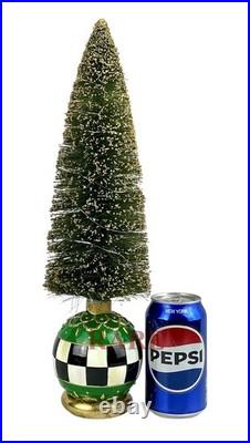 MacKenzie-Childs Emerald Luxe Brush Bottle Illuminated Tree Medium New No Box