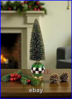 MacKenzie-Childs Emerald Luxe Brush Bottle Illuminated Tree Medium New No Box
