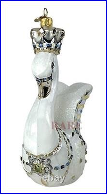 MacKenzie-Childs Her Majesty Swan Glass Ornament 5.5 Tall Brand New in Box MacKenzie-Childs Her Majesty Swan Glass Ornament 5.5 Tall Brand New in Box