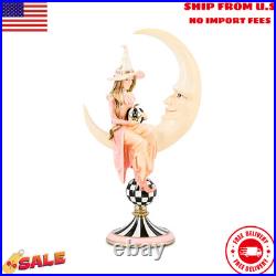 MacKenzie-Childs Hocus Pocus Witch on Moon Figurine Brand New