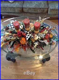 MacKenzie-Childs Inspired FALL ARRANGEMENT with 35 LED clear light