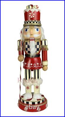 MacKenzie-Childs Peppermint Nutcracker Courtly Check Brand New No Box RARE