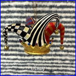 MacKenzie-Childs Rare Jester's Hat Hanging Ornament Discontinued Mardi Gras