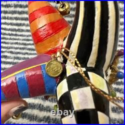 MacKenzie-Childs Rare Jester's Hat Hanging Ornament Discontinued Mardi Gras