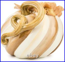 MacKenzie Childs Twisted-Stem Pumpkin Resin Halloween Home Decor