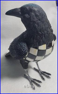 MacKenzie Childs courtly check Spellbound Ravens set of 2, 9L 5.25H NEW in Box