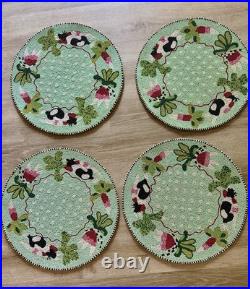 Mackenzie Child’s Beaded Runaway Rabbit Placemat 15 Set Of 4