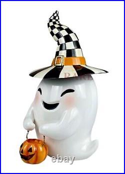 Mackenzie-Childs Boo Ghost Illuminated Pumpkin Only New