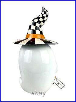 Mackenzie-Childs Boo Ghost Illuminated Pumpkin Only New