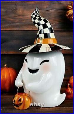 Mackenzie-Childs Boo Ghost Illuminated Pumpkin Only New