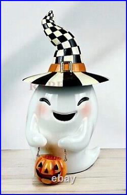 Mackenzie-Childs Boo Ghost Illuminated Pumpkin Only New