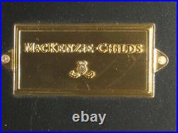 Mackenzie Childs Christmas Holiday Centerpiece Courtly Check Plaid RARE